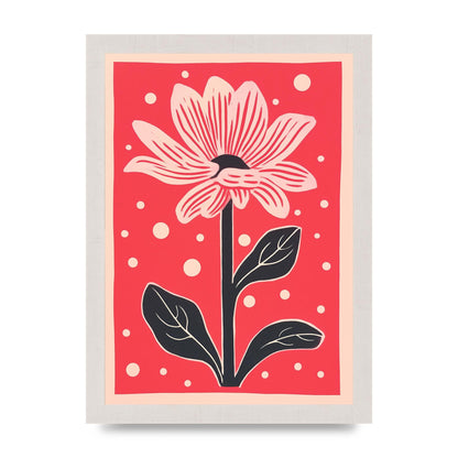 Vase with Vibrant Flowers and Shapes