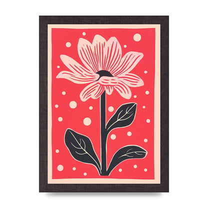 Vase with Vibrant Flowers and Shapes