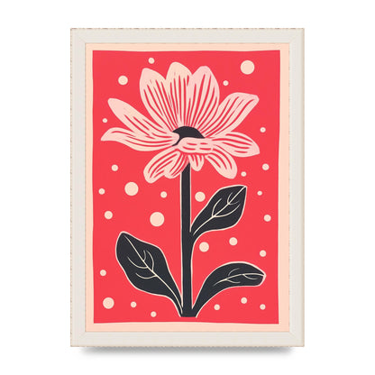 Vase with Vibrant Flowers and Shapes