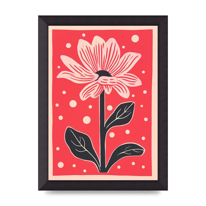 Vase with Vibrant Flowers and Shapes