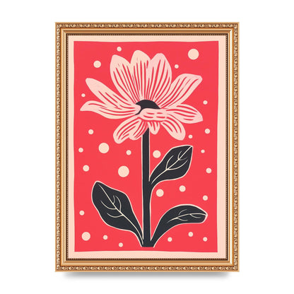 Vase with Vibrant Flowers and Shapes
