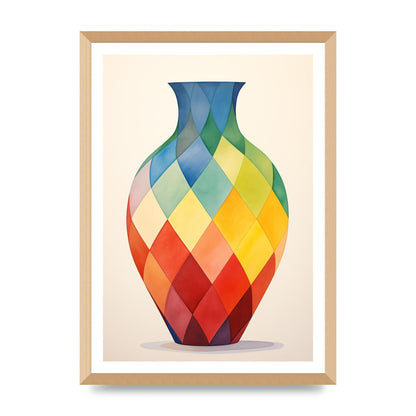 Colorful Vase with Striking Shapes