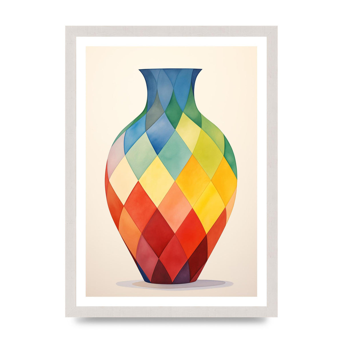 Colorful Vase with Striking Shapes