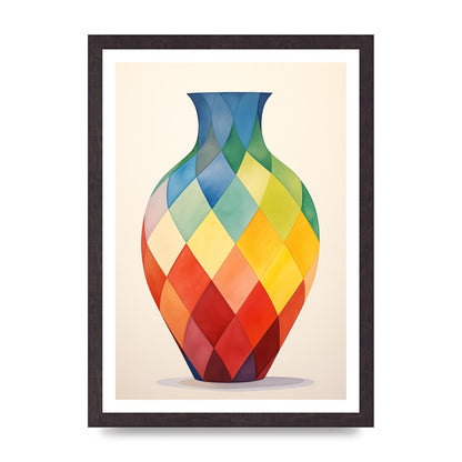 Colorful Vase with Striking Shapes