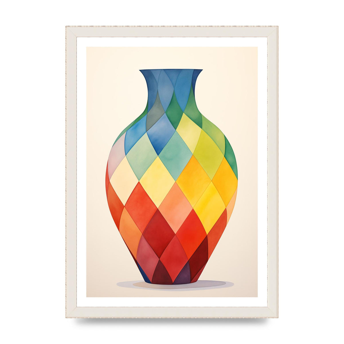 Colorful Vase with Striking Shapes