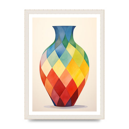 Colorful Vase with Striking Shapes