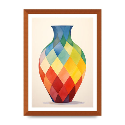 Colorful Vase with Striking Shapes