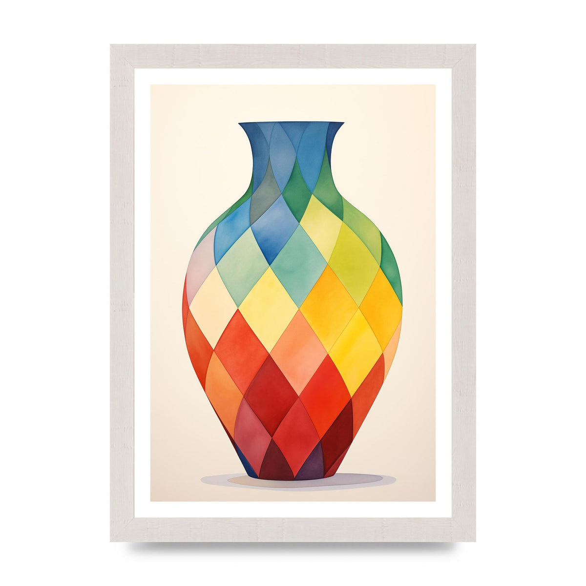 Colorful Vase with Striking Shapes