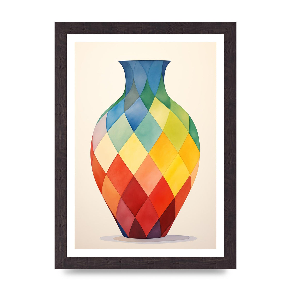 Colorful Vase with Striking Shapes