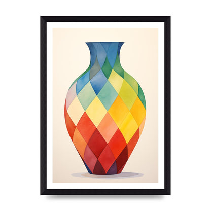 Colorful Vase with Striking Shapes