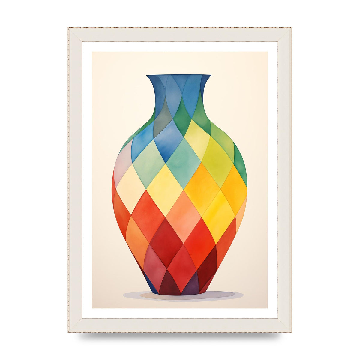 Colorful Vase with Striking Shapes