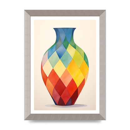 Colorful Vase with Striking Shapes