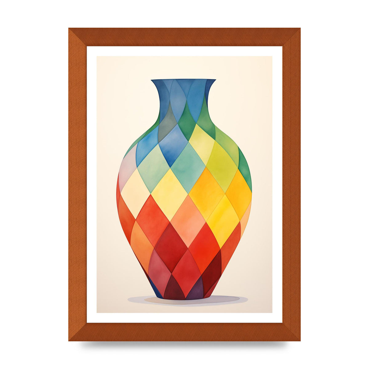 Colorful Vase with Striking Shapes