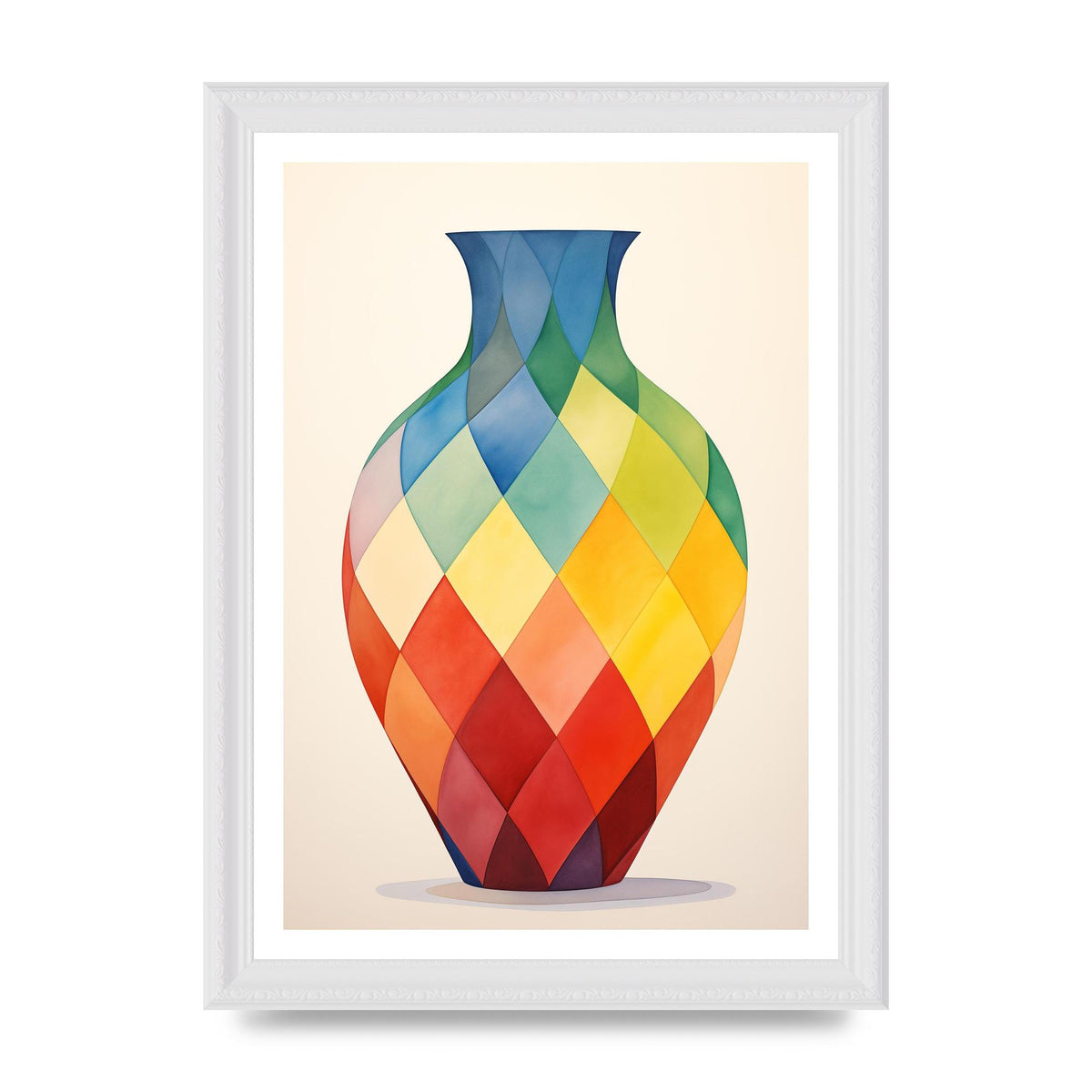 Colorful Vase with Striking Shapes