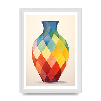 Colorful Vase with Striking Shapes