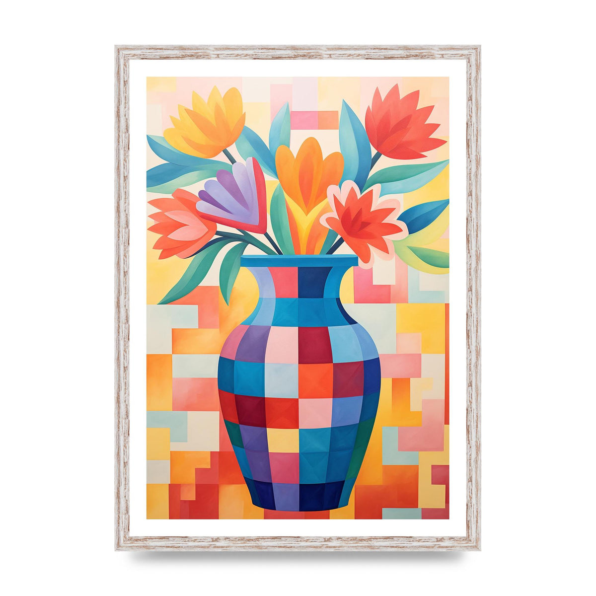 Vase with Lively Bouquet of 15