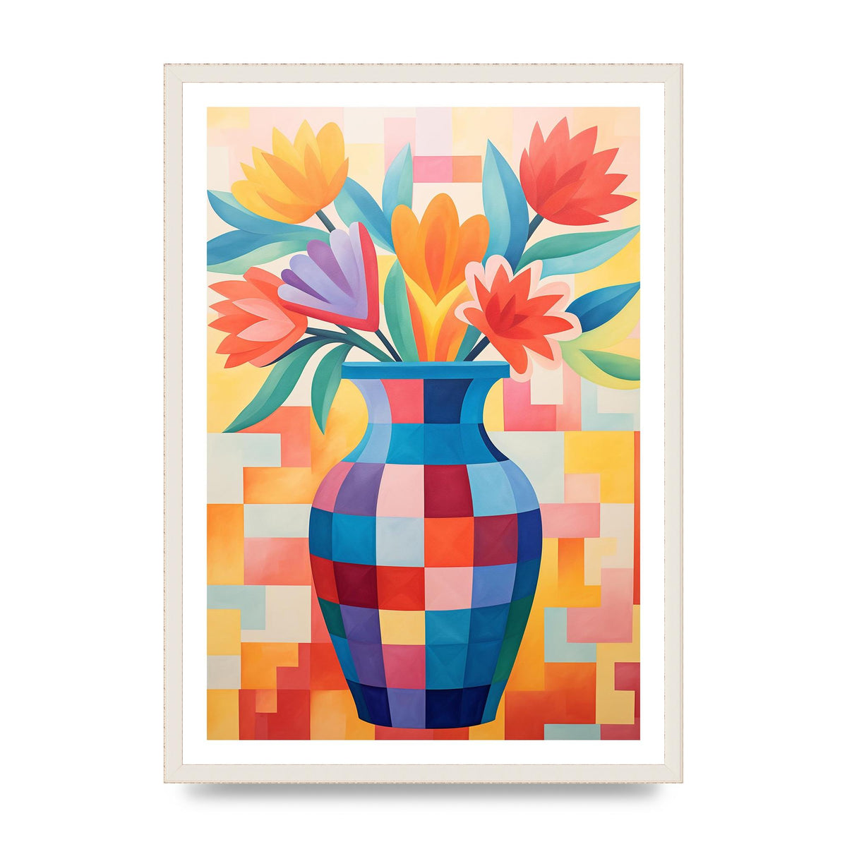 Vase with Lively Bouquet of 15