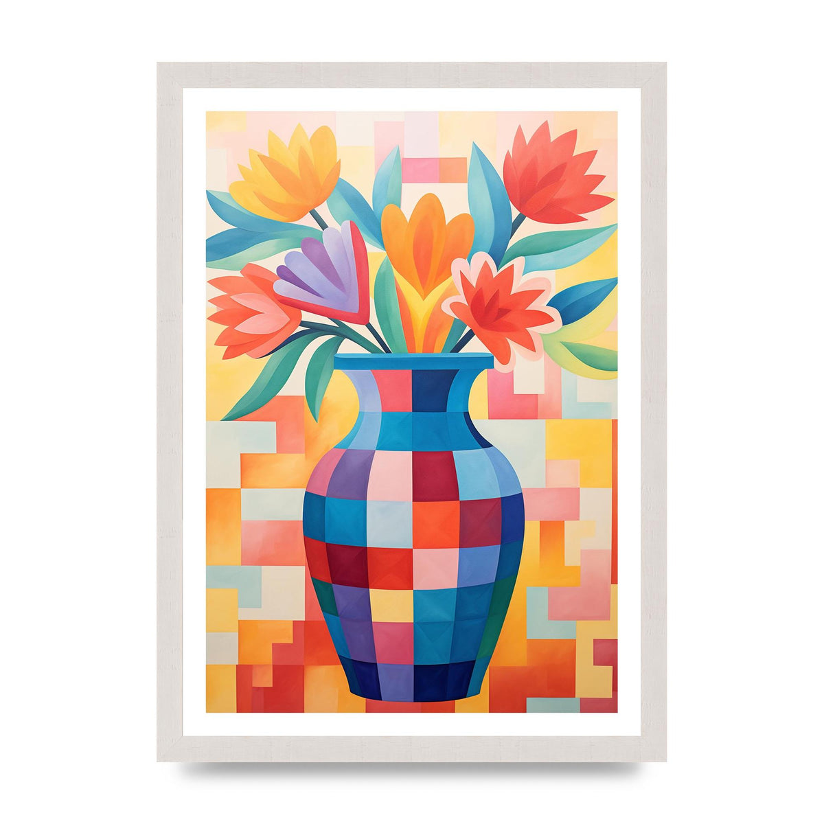 Vase with Lively Bouquet of 15