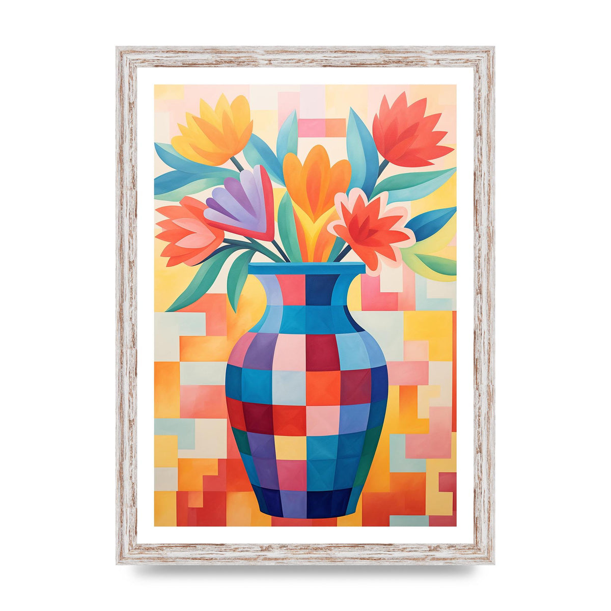Vase with Lively Bouquet of 15