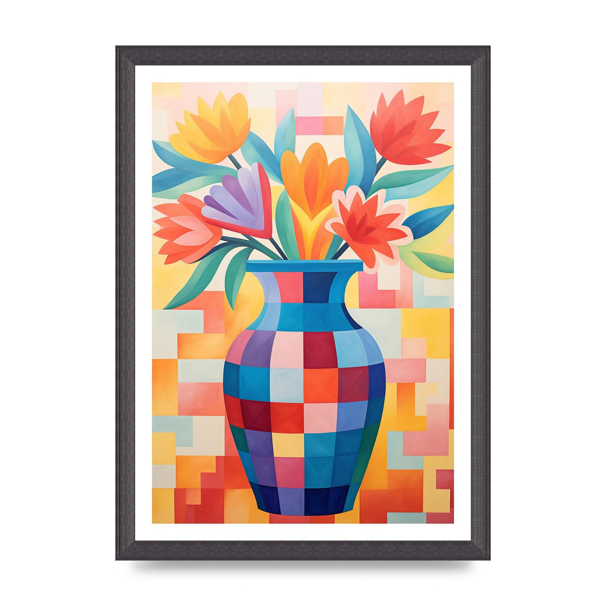 Vase with Lively Bouquet of 15