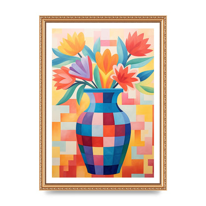 Vase with Lively Bouquet of 15