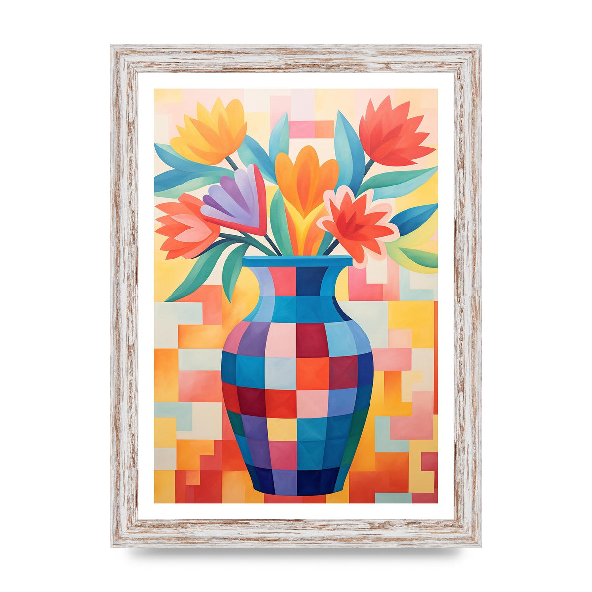 Vase with Lively Bouquet of 15