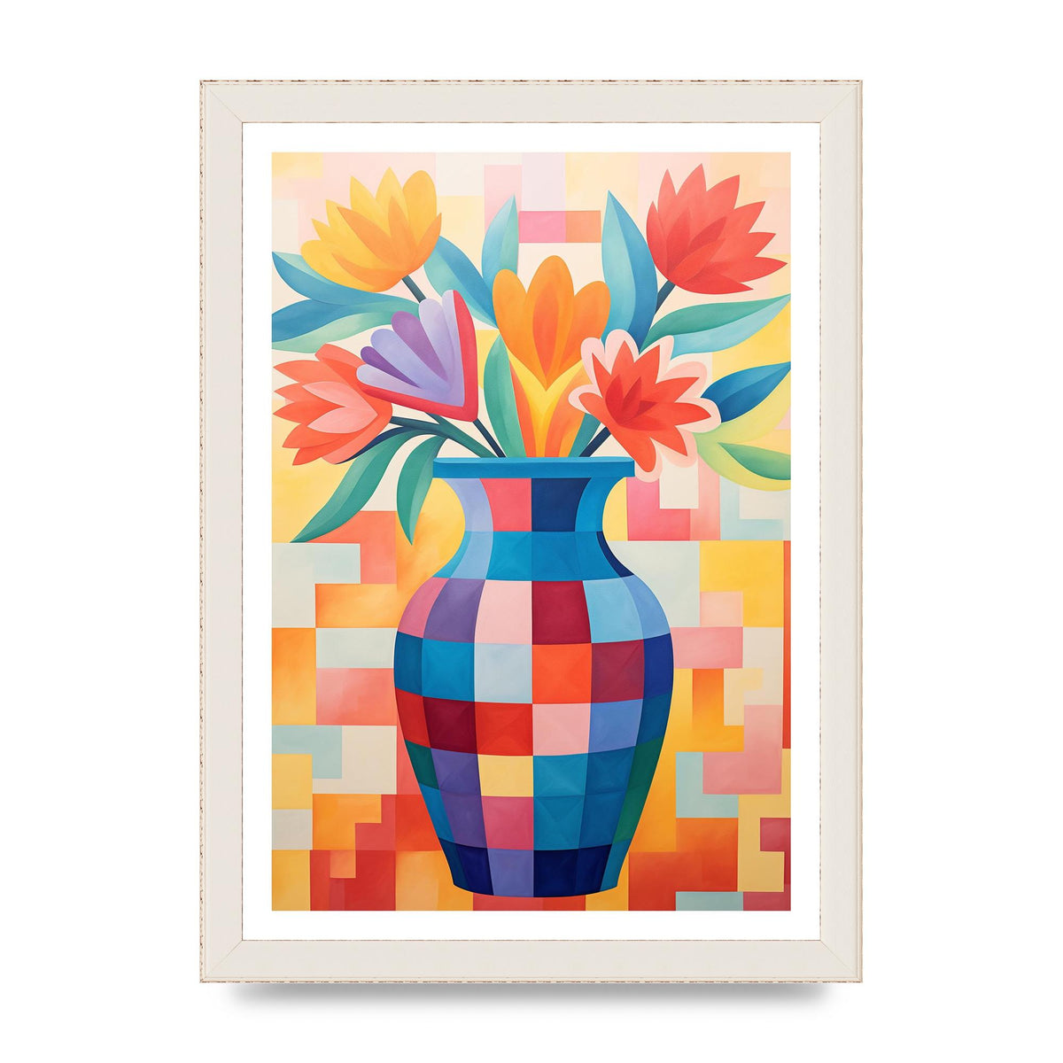 Vase with Lively Bouquet of 15
