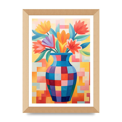 Vase with Lively Bouquet of 15