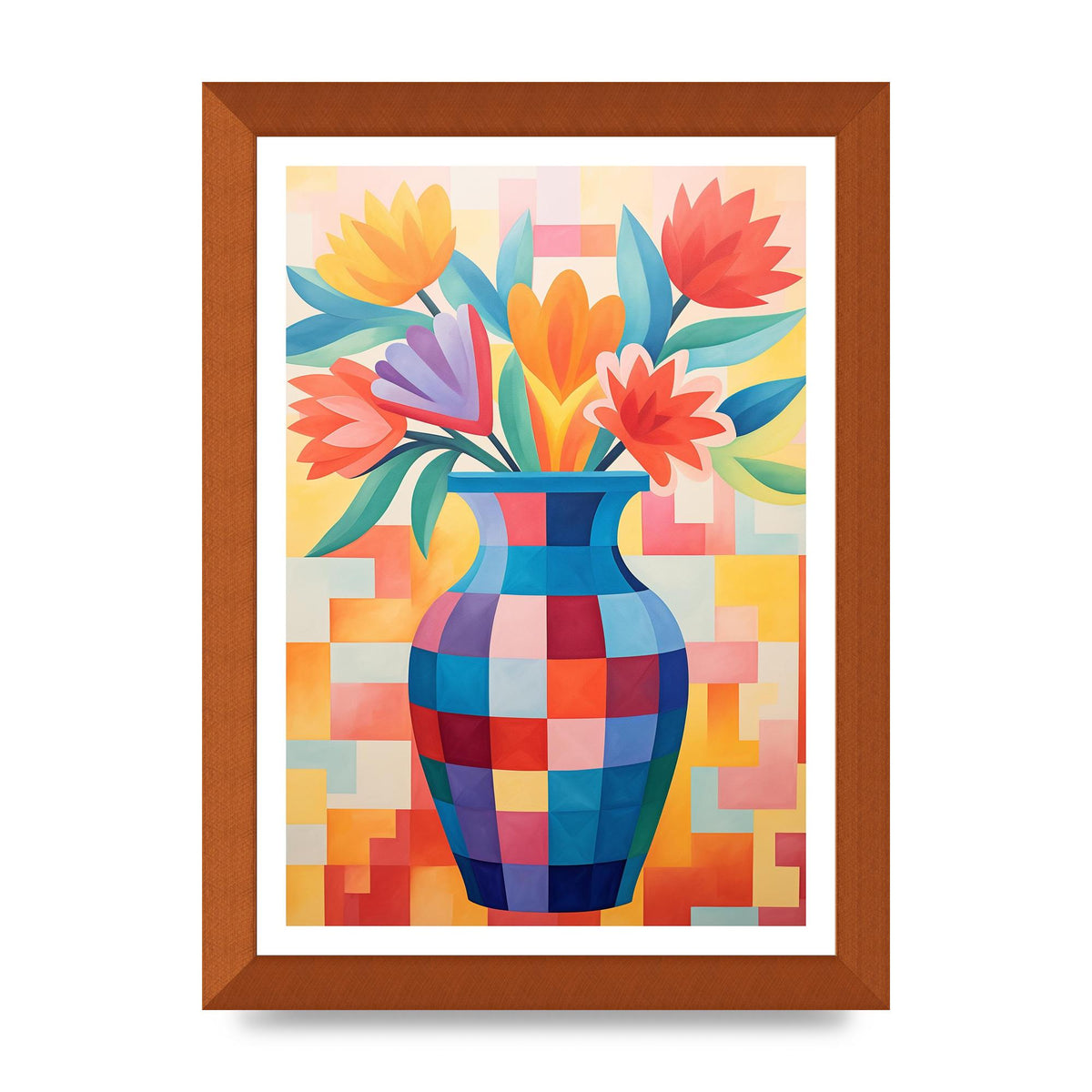 Vase with Lively Bouquet of 15
