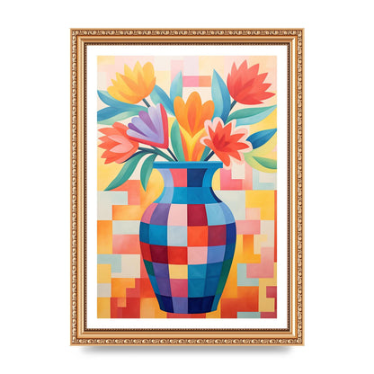 Vase with Lively Bouquet of 15