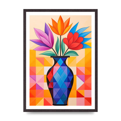 16 Flowers in Vibrant Color Vase