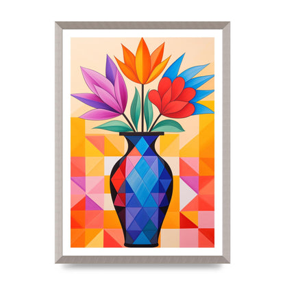 16 Flowers in Vibrant Color Vase