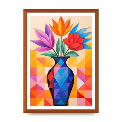 16 Flowers in Vibrant Color Vase