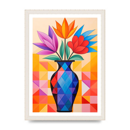 16 Flowers in Vibrant Color Vase