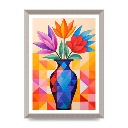 16 Flowers in Vibrant Color Vase