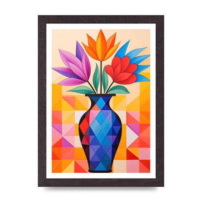 16 Flowers in Vibrant Color Vase