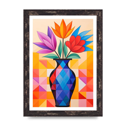 16 Flowers in Vibrant Color Vase