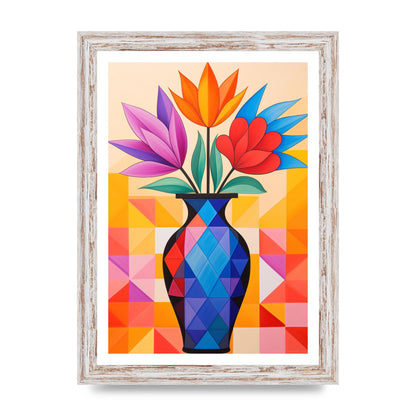 16 Flowers in Vibrant Color Vase