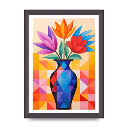 16 Flowers in Vibrant Color Vase