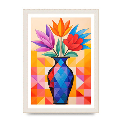 16 Flowers in Vibrant Color Vase