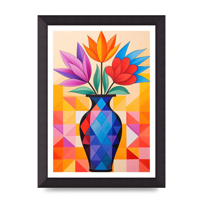 16 Flowers in Vibrant Color Vase
