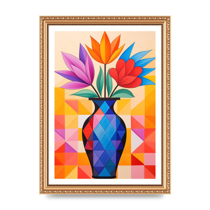 16 Flowers in Vibrant Color Vase