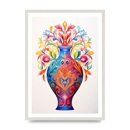 Vase with 22 Colorful Flower Shapes