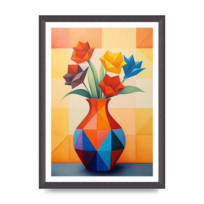Bold Vase with Striking Flower Shapes