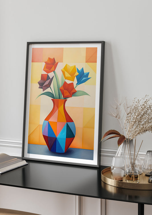Bold Vase with Striking Flower Shapes