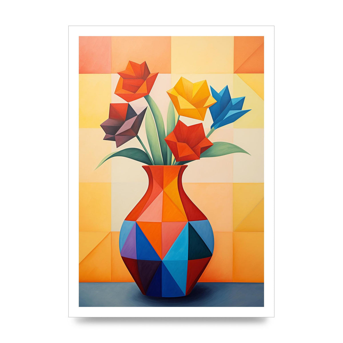 Bold Vase with Striking Flower Shapes