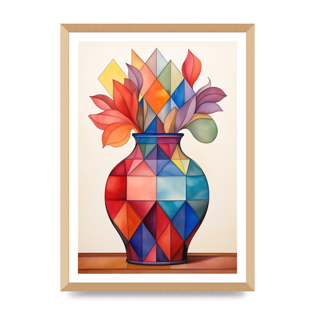 Vase with Different Shaped Flowers