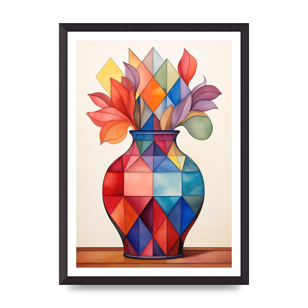 Vase with Different Shaped Flowers