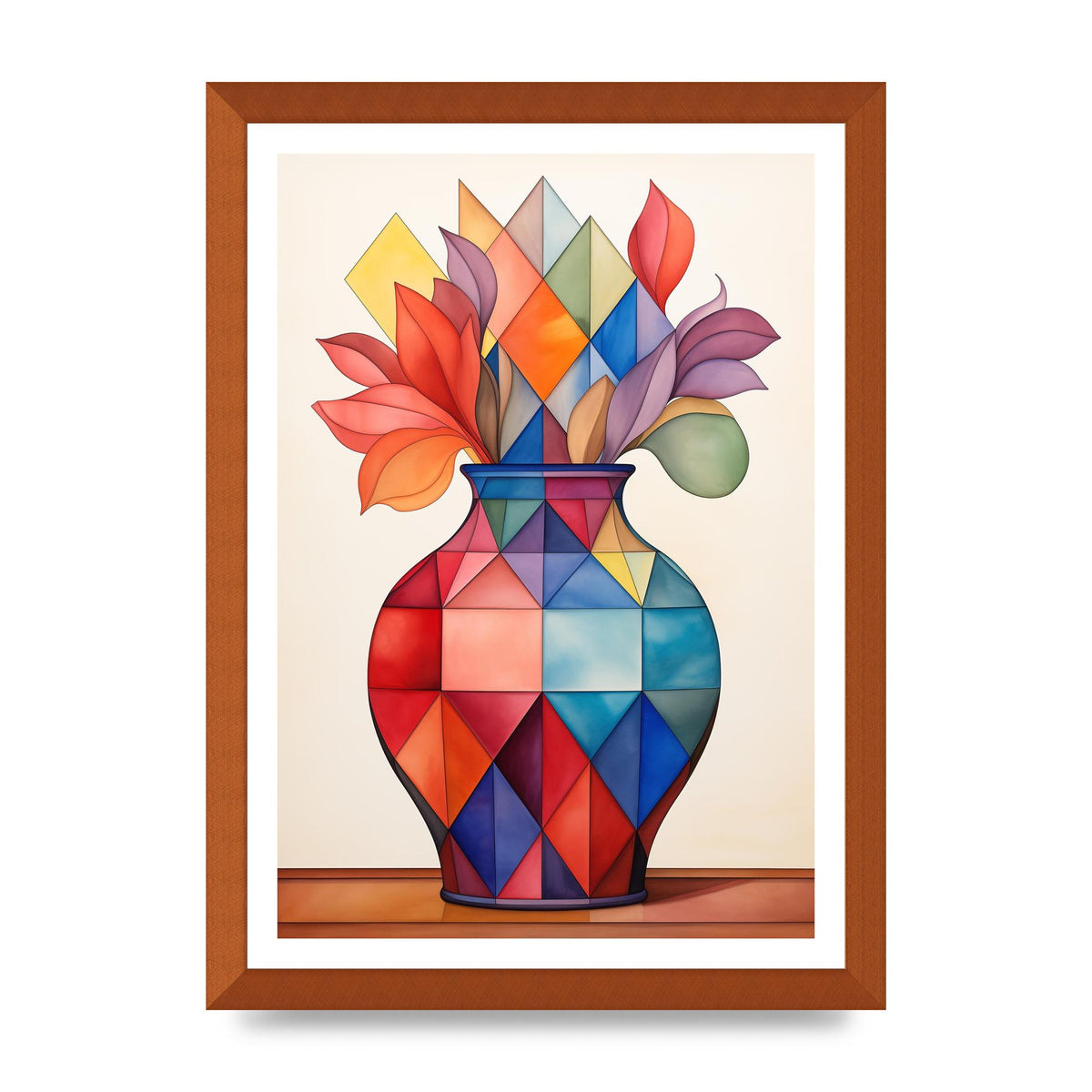 Vase with Different Shaped Flowers
