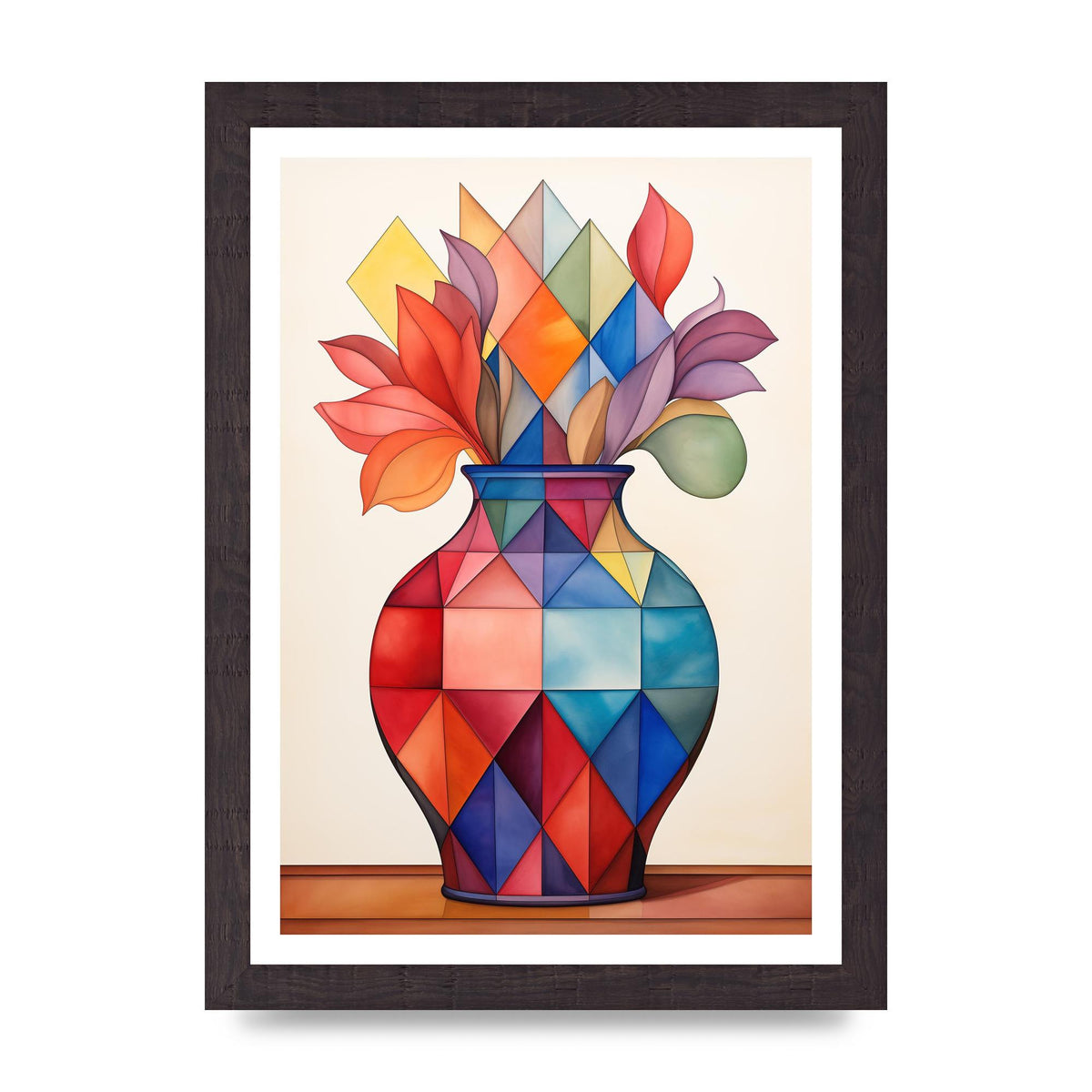 Vase with Different Shaped Flowers